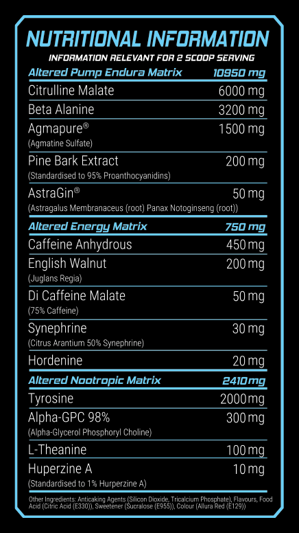 Altered Nutrition Altered State Pre Workout